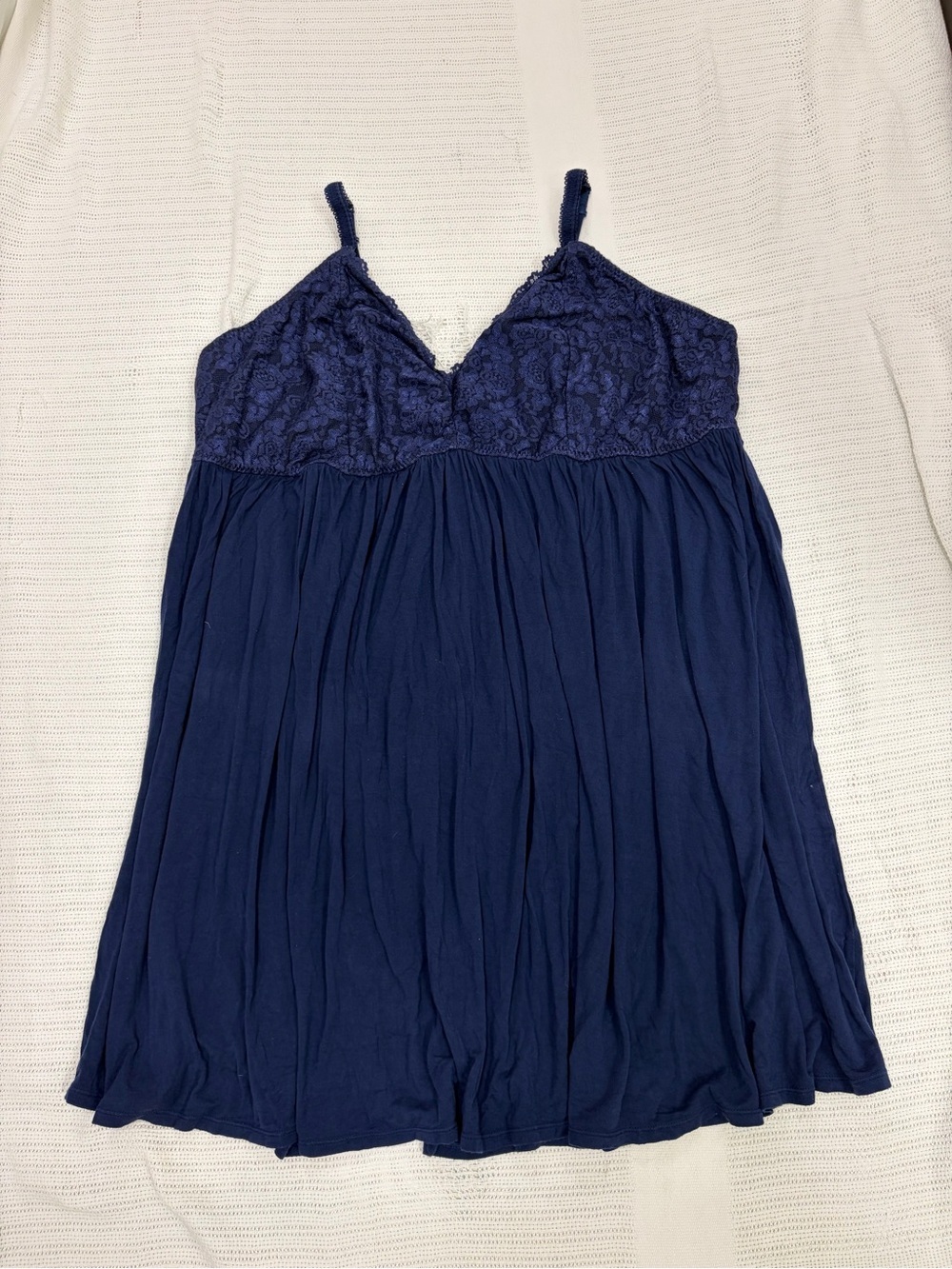 torrid Navy Lace-Top Chemise